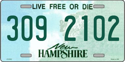 NH license plate 3092102