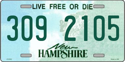 NH license plate 3092105