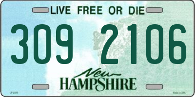 NH license plate 3092106
