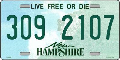 NH license plate 3092107