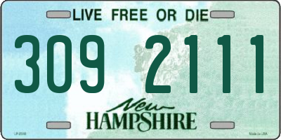NH license plate 3092111