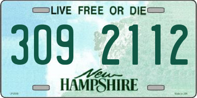 NH license plate 3092112