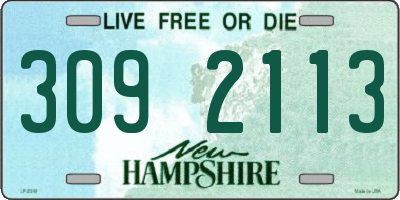NH license plate 3092113