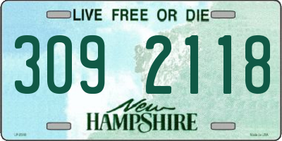 NH license plate 3092118