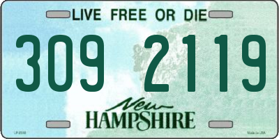 NH license plate 3092119
