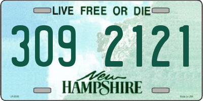 NH license plate 3092121