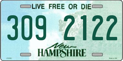 NH license plate 3092122
