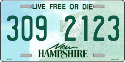 NH license plate 3092123