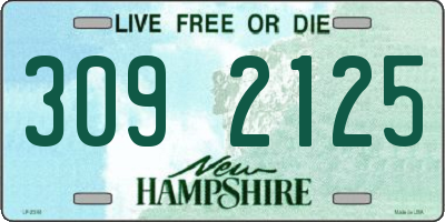 NH license plate 3092125