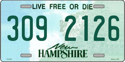 NH license plate 3092126
