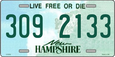 NH license plate 3092133