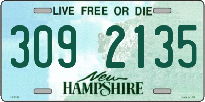 NH license plate 3092135
