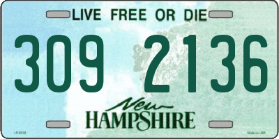 NH license plate 3092136
