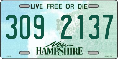 NH license plate 3092137