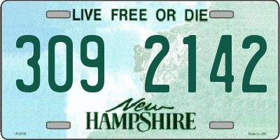 NH license plate 3092142