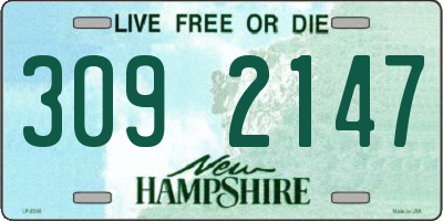 NH license plate 3092147