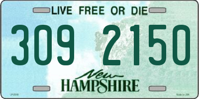NH license plate 3092150