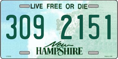 NH license plate 3092151