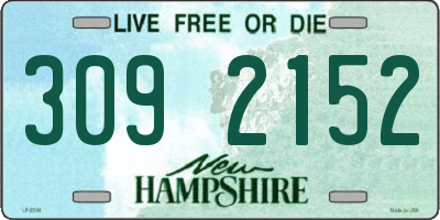 NH license plate 3092152