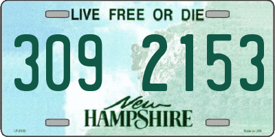 NH license plate 3092153