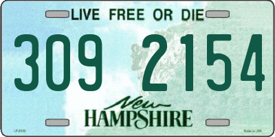 NH license plate 3092154