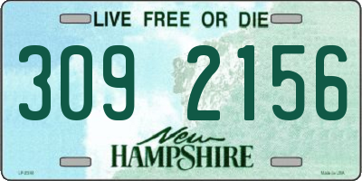 NH license plate 3092156