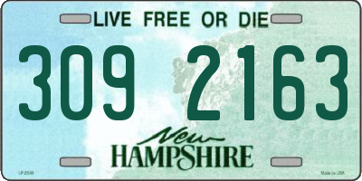 NH license plate 3092163