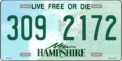 NH license plate 3092172