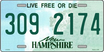 NH license plate 3092174