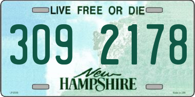 NH license plate 3092178