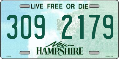 NH license plate 3092179