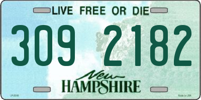 NH license plate 3092182