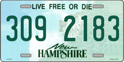 NH license plate 3092183