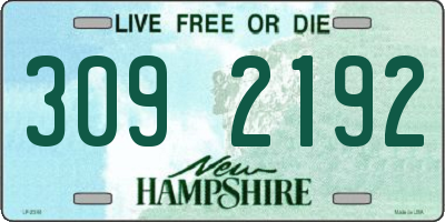NH license plate 3092192