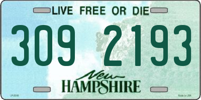 NH license plate 3092193