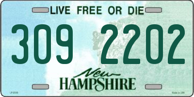 NH license plate 3092202