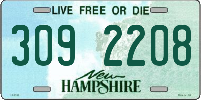 NH license plate 3092208