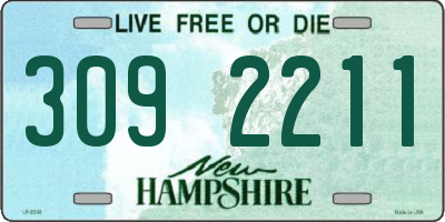 NH license plate 3092211