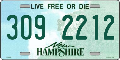 NH license plate 3092212