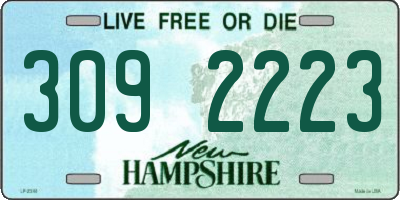 NH license plate 3092223