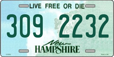 NH license plate 3092232