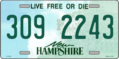 NH license plate 3092243