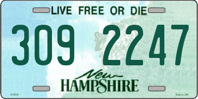 NH license plate 3092247