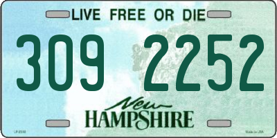 NH license plate 3092252