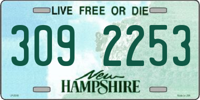 NH license plate 3092253
