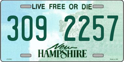 NH license plate 3092257