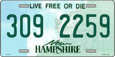 NH license plate 3092259