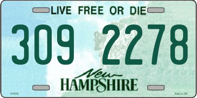 NH license plate 3092278