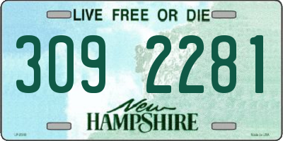 NH license plate 3092281
