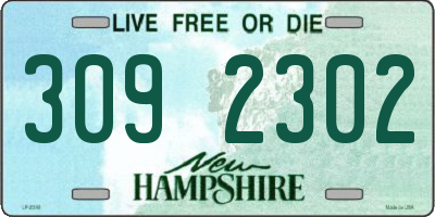 NH license plate 3092302